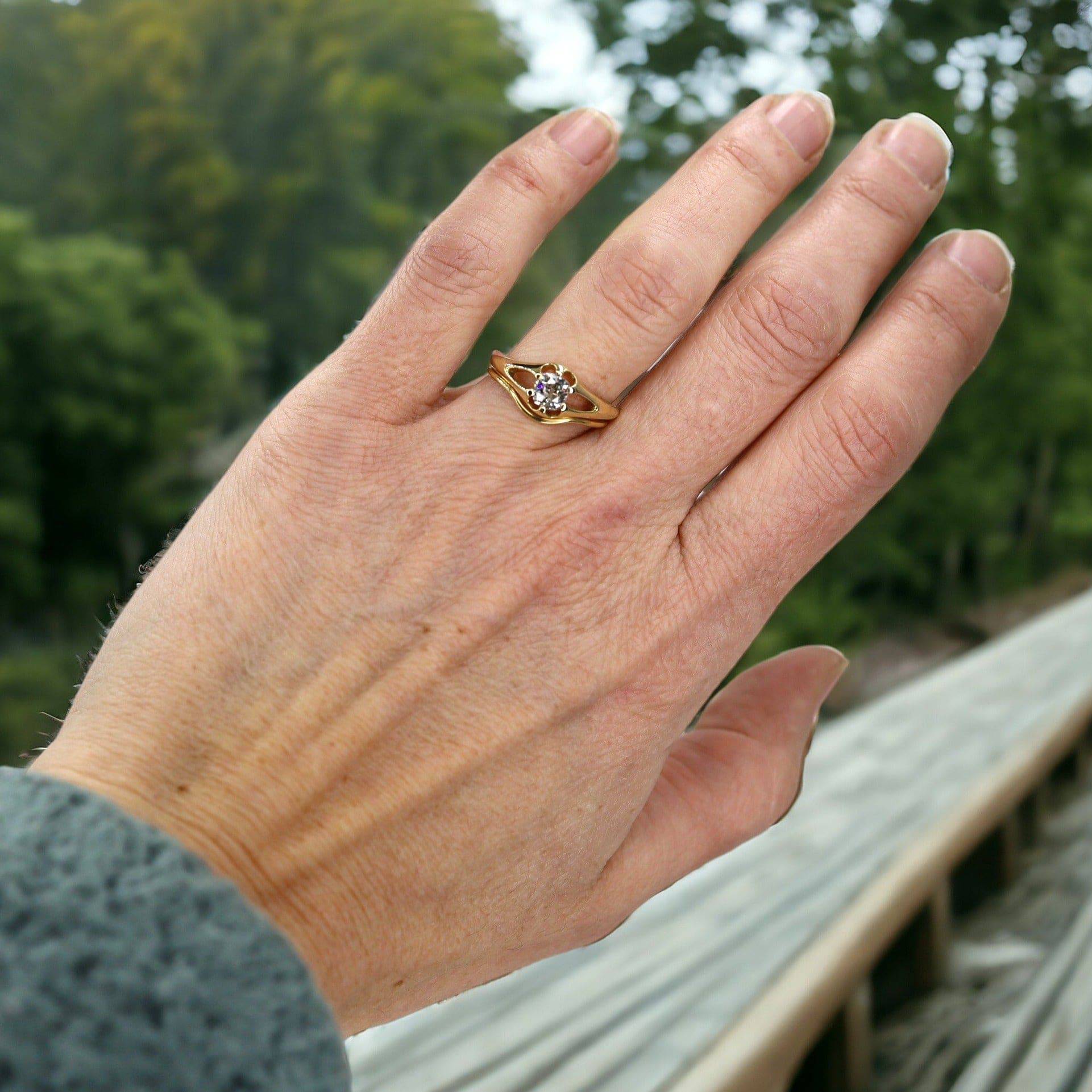 Victorian-Style Belcher Ring Mounting for 5mm Stone (Made to Order) - Petra Star