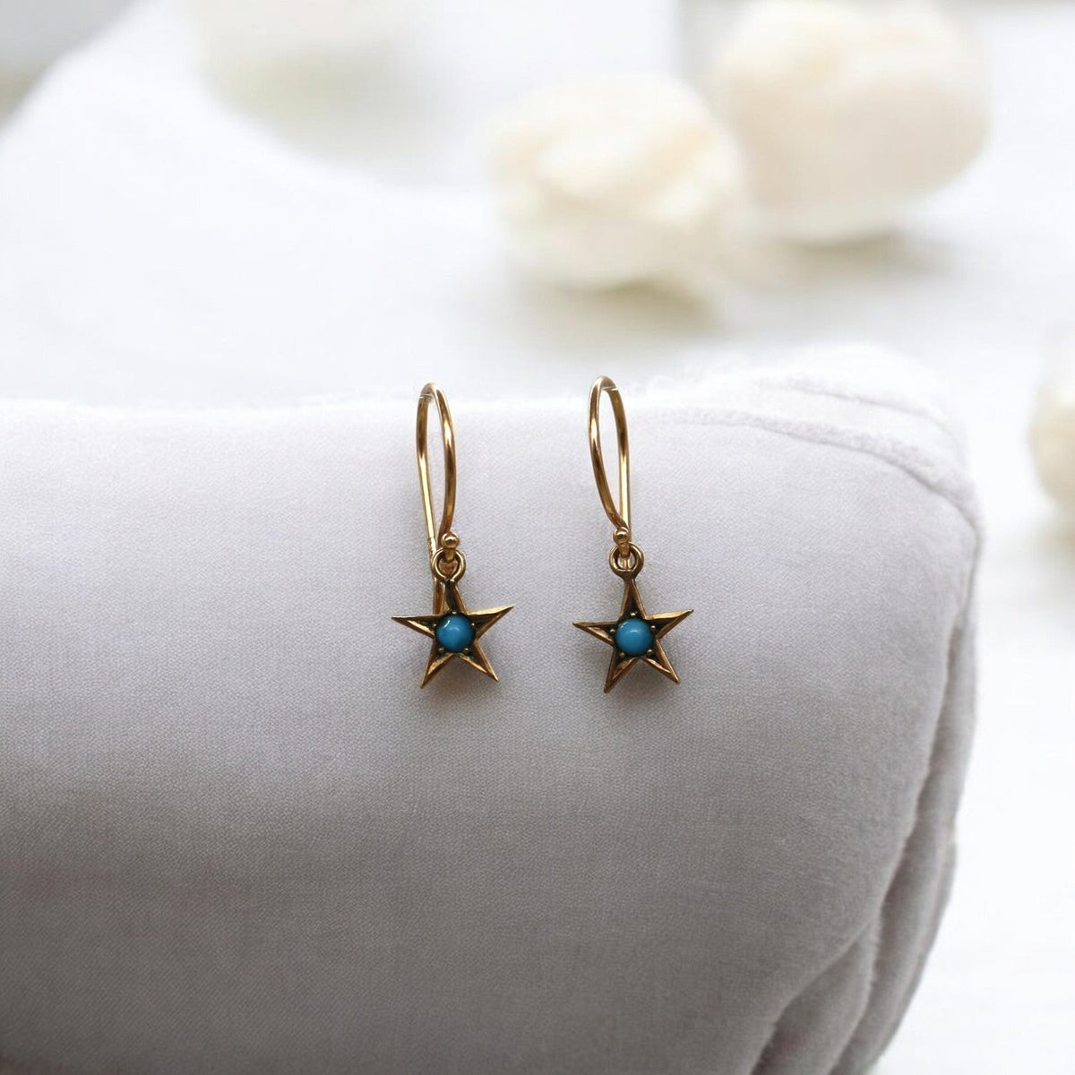Victorian Turquoise Star Drops - Petra Star