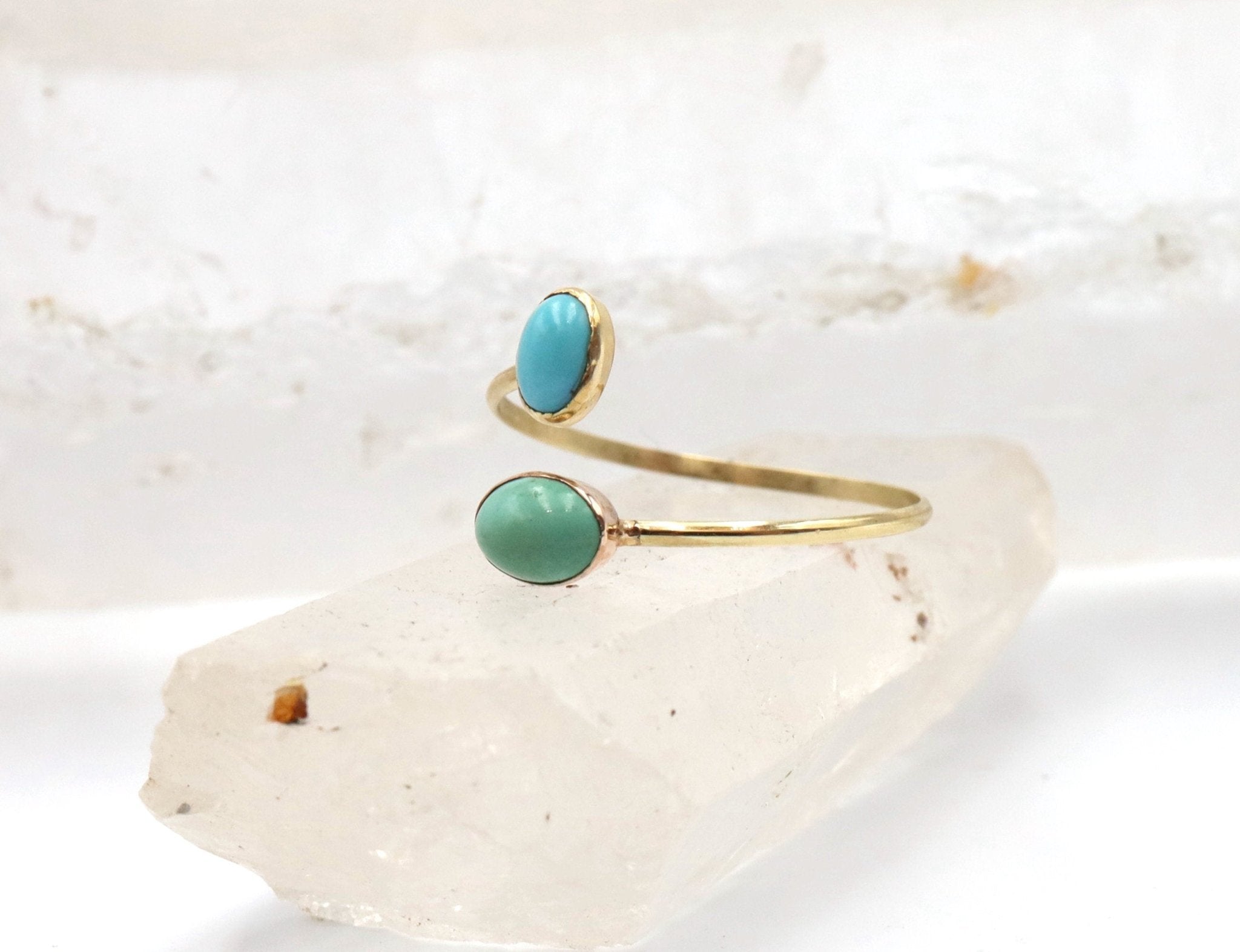Victorian Turquoise Toi et Moi Ring - Petra Star