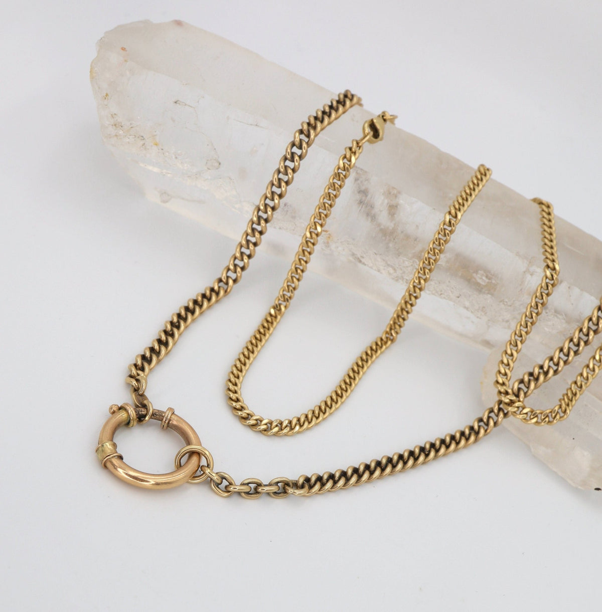 Vintage 14k Gold Chain 4 MM Curblink Necklace 22.5" Length - Petra Star