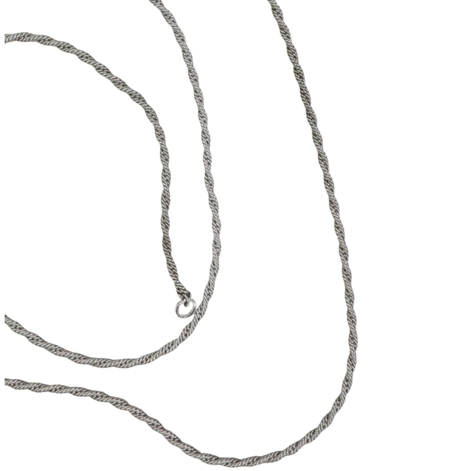 Vintage 24" Sterling Silver Rope Chain - Petra Star