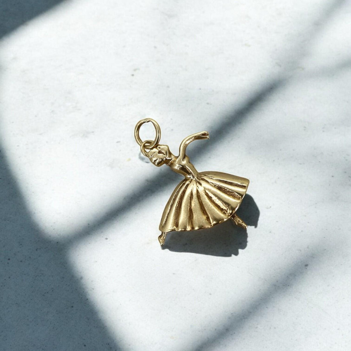 Vintage Ballerina Charm in 14k Gold 2.6 Grams - Petra StarPendant