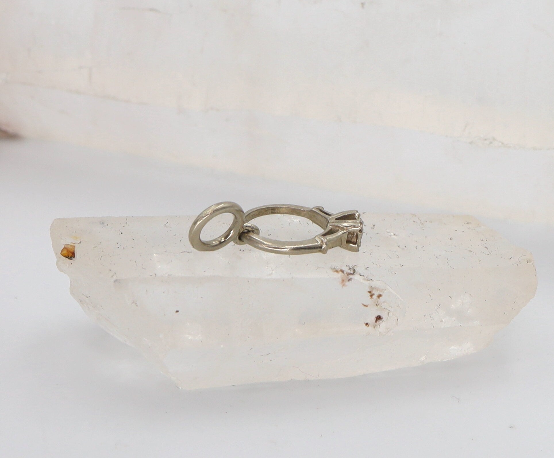 Vintage Diamond Engagement Ring Charm - Petra Star