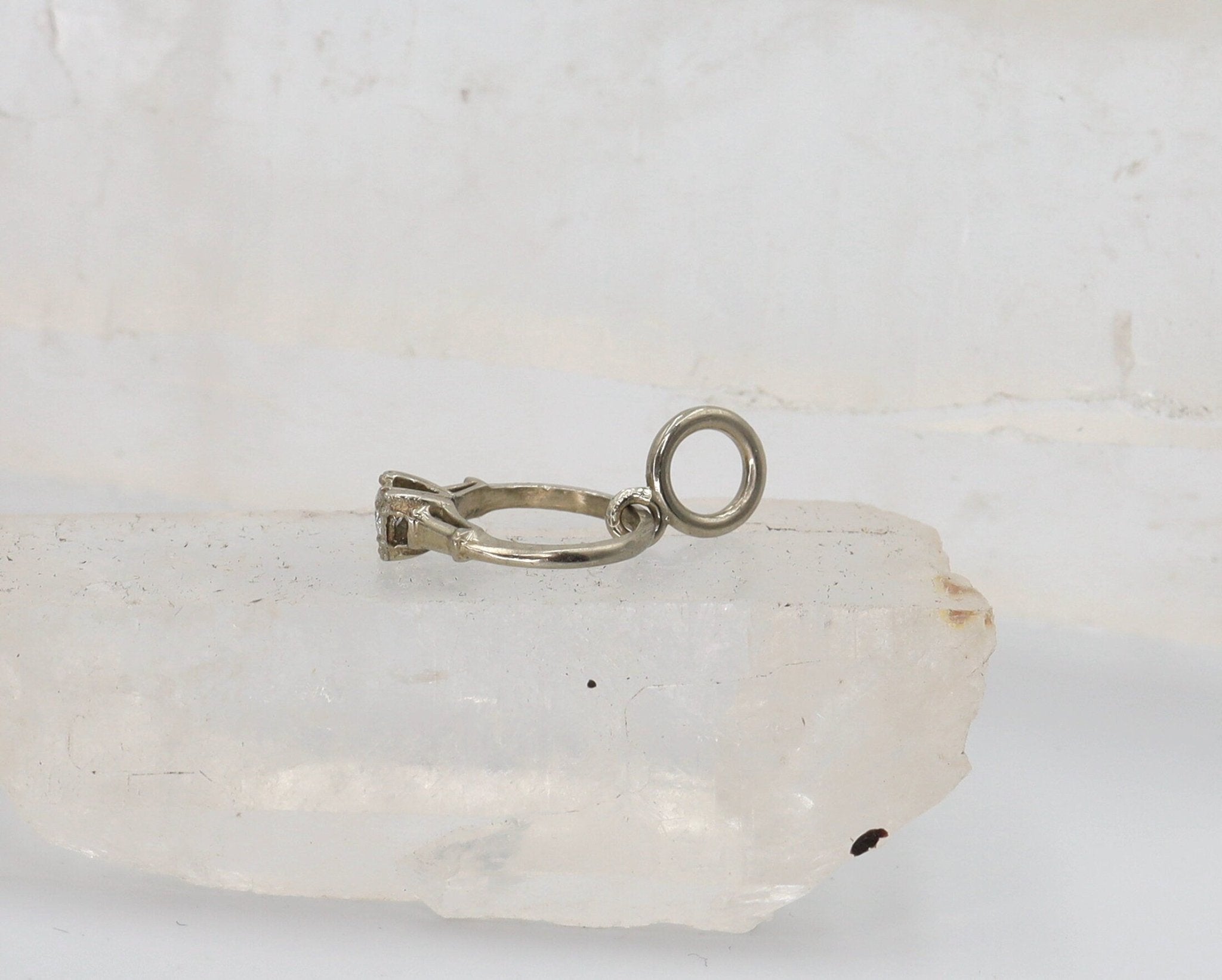 Vintage Diamond Engagement Ring Charm - Petra Star