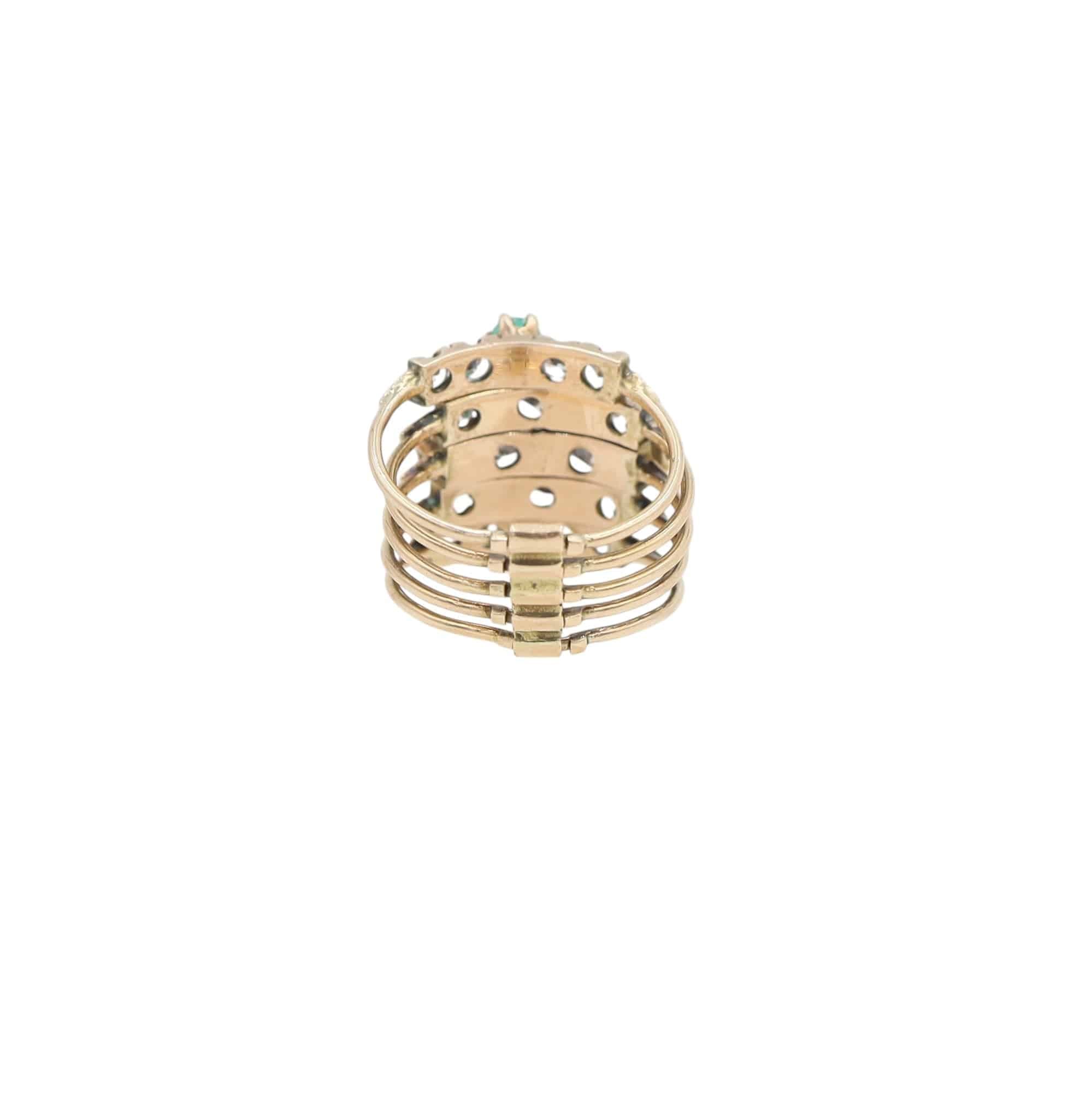Vintage Five-Band Harem Ring in 14k Gold - Petra Star