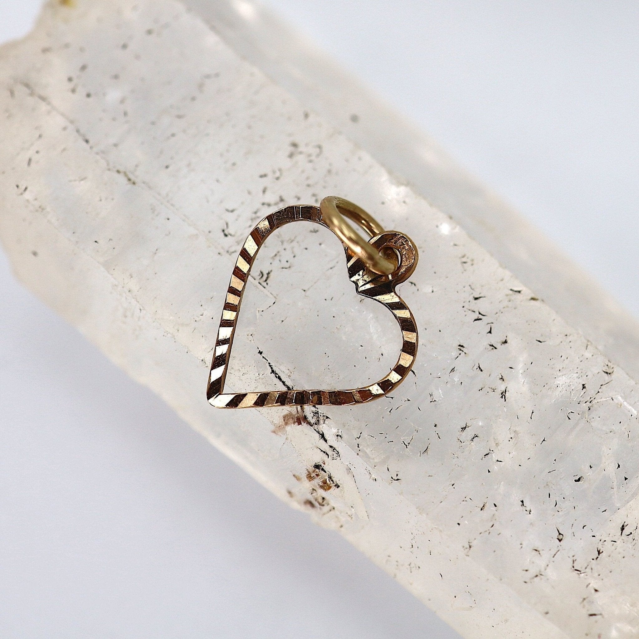 Vintage Heart Charm 14k Yellow Gold - Petra Star