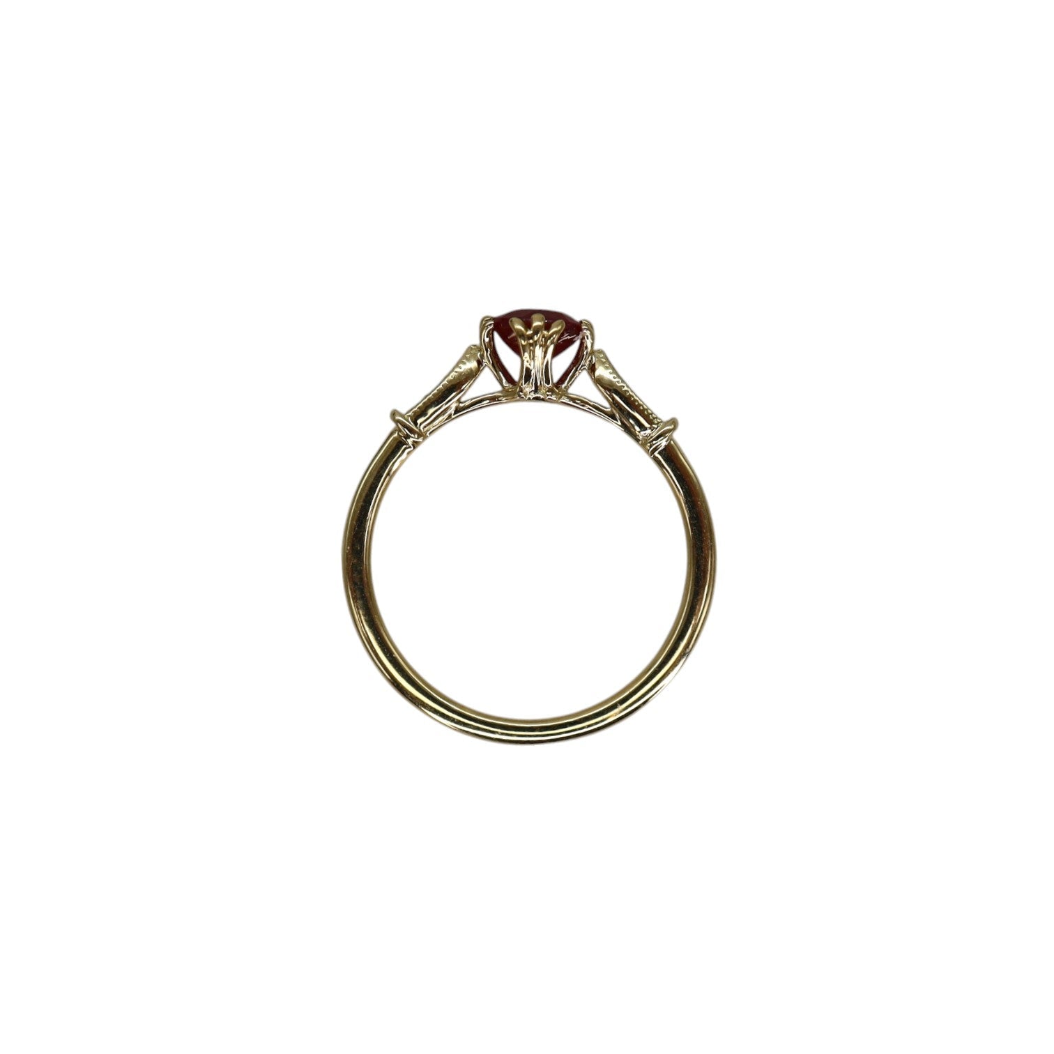 Vintage-Inspired Cathedral Ruby and Diamond Ring - Petra Star