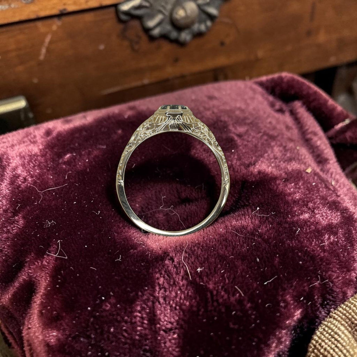 Vintage Inspired Cherry Blossom Semi-Mount Ring 14k Gold | Round 4.6–5mm Center Stone | Engagement Ring | Petra Star - Petra Star