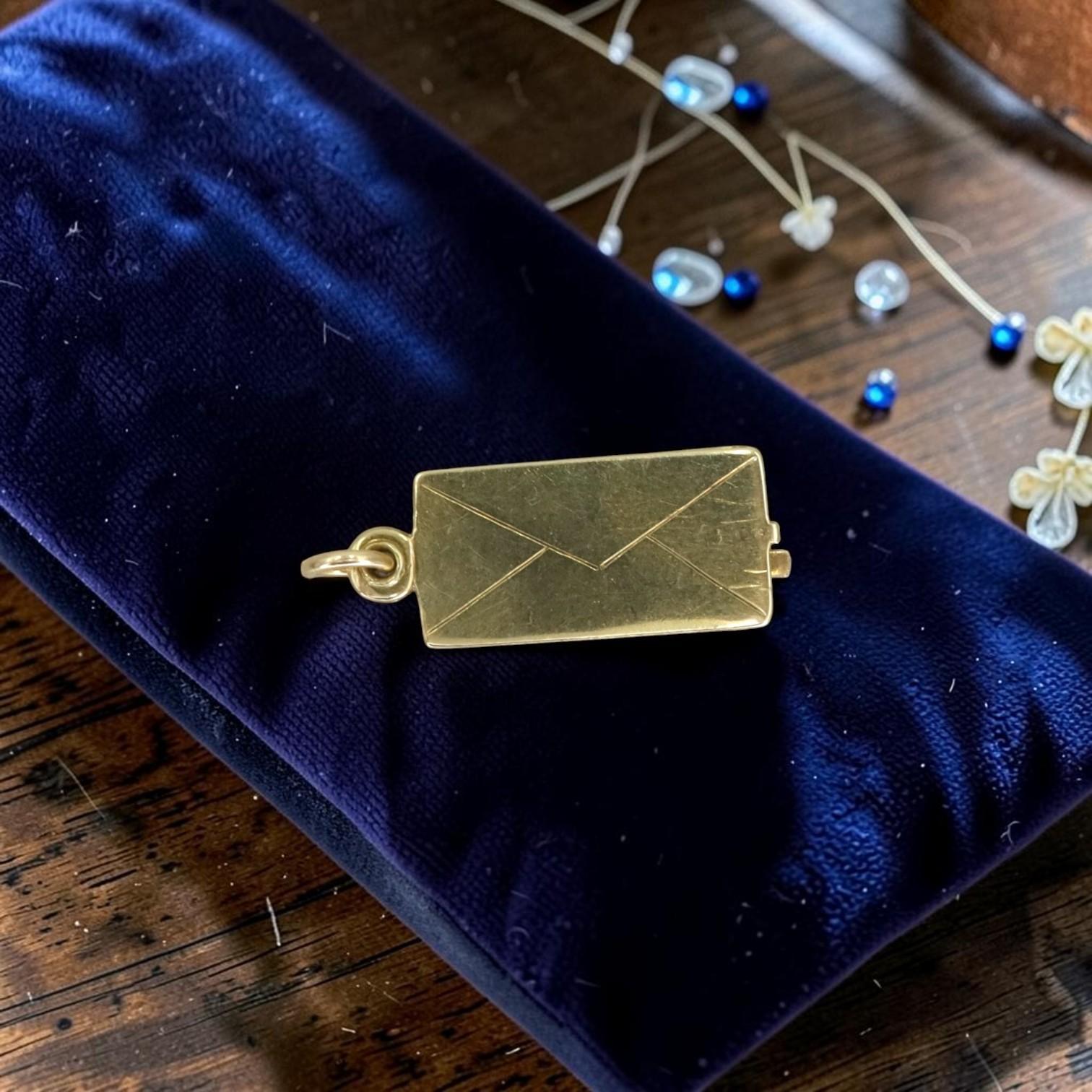 Vintage Letter Charm Written to Edith 14k Yellow Gold - Petra Star