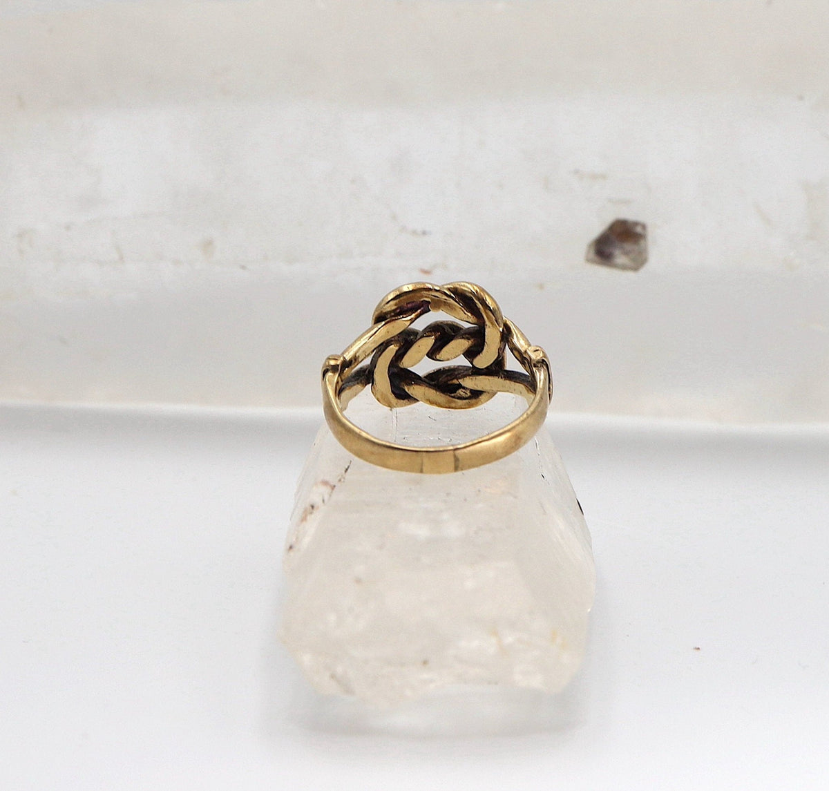 Vintage Lovers Knot Ring 9K Love Knot Hallmarked 1976 English Lovers Knot Band - DK661 - Petra Star