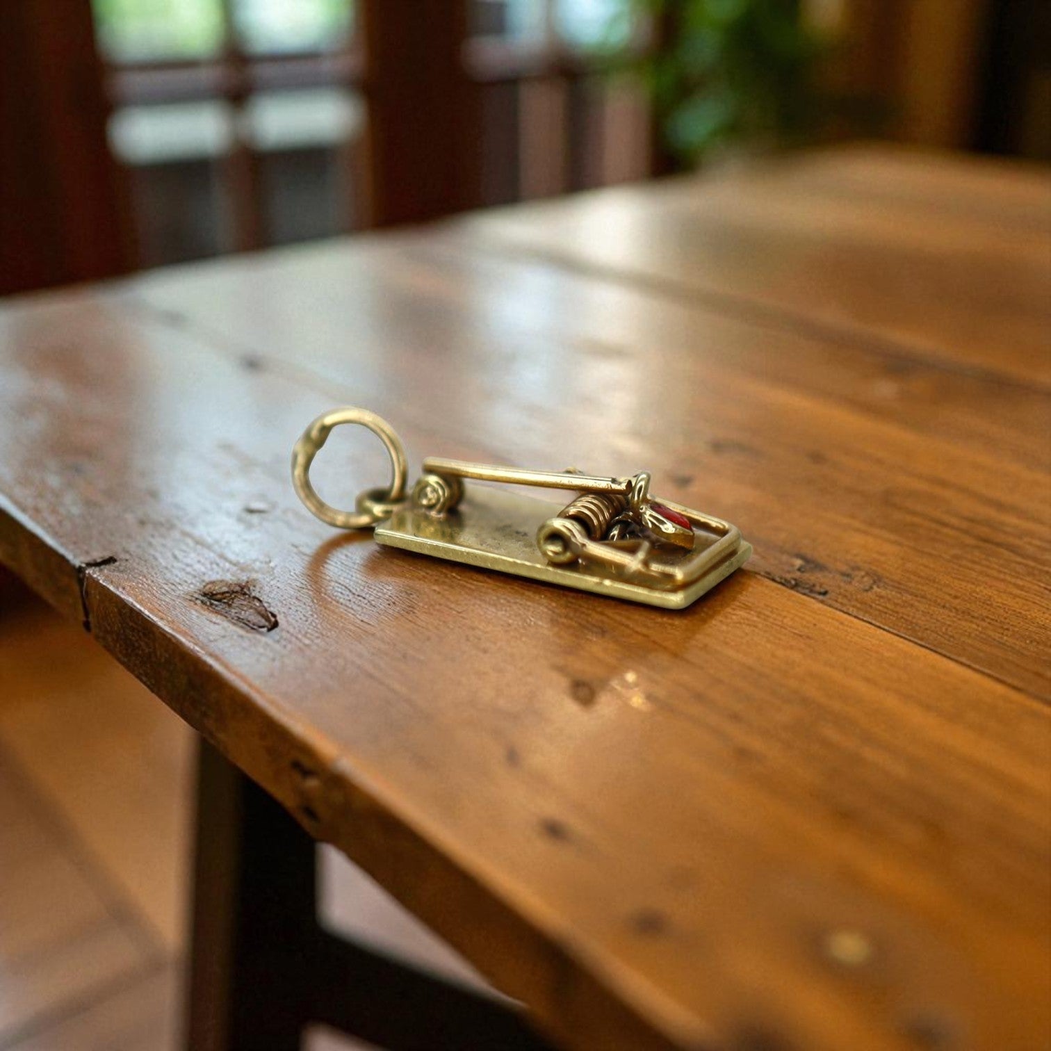 Vintage Mousetrap Charm with Heart 14K - Petra Star