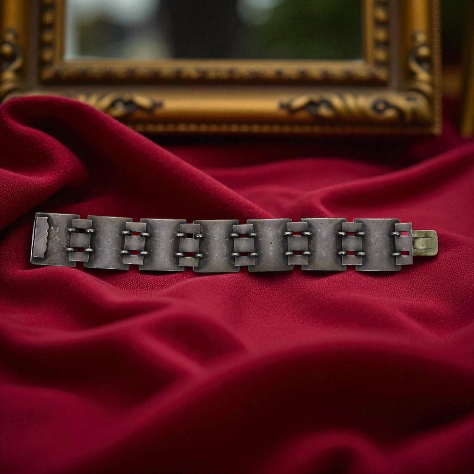 Vintage Peruvian Panel Bracelet - Petra Star
