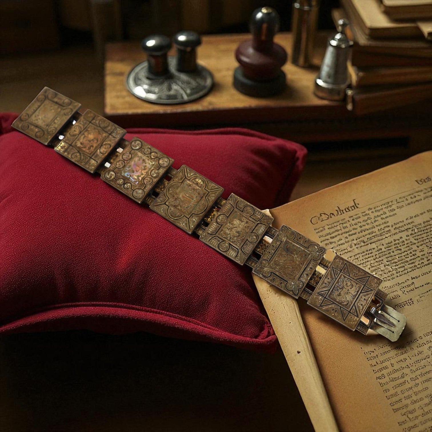 Vintage Peruvian Panel Bracelet - Petra Star