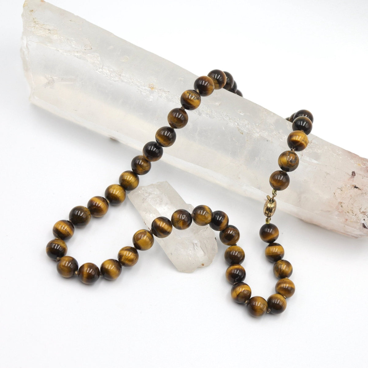 Vintage Tiger's Eye Bead Necklace - Petra Star