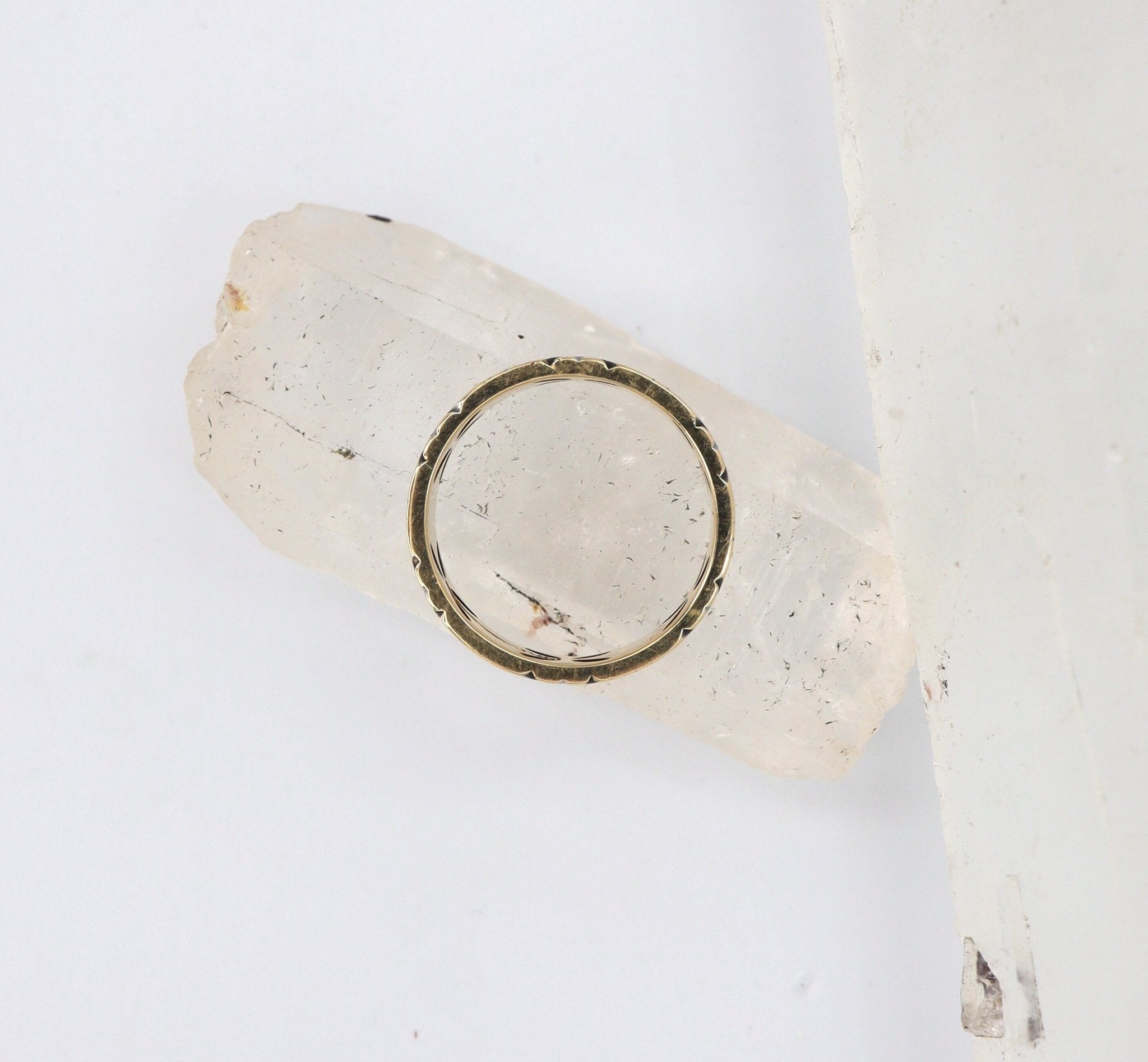 Wide 14k Gold Band by Keepsake - Petra Star