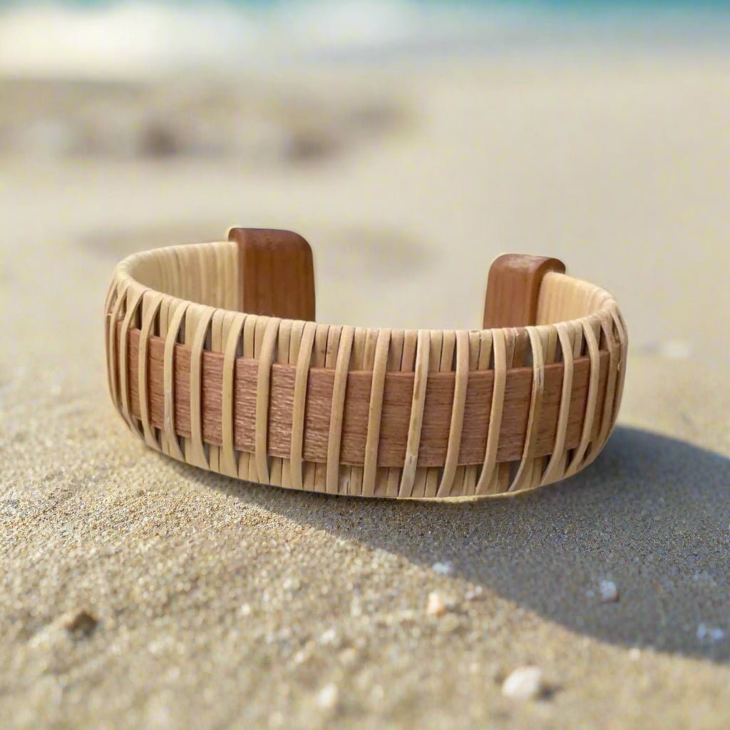 Yarrow Cuff Bracelet—Cherry (Beach Flower Collection) - Petra Star