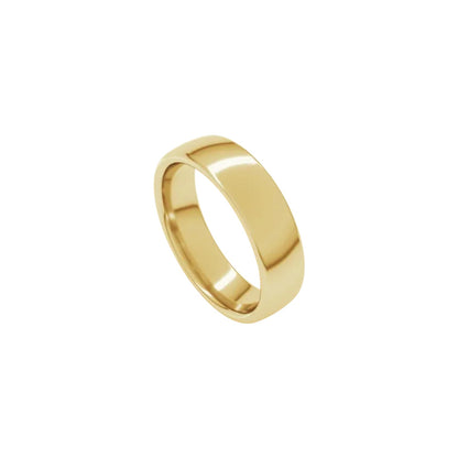 14K Yellow Comfort Fit Standard Weight European-Style Band - Petra Star