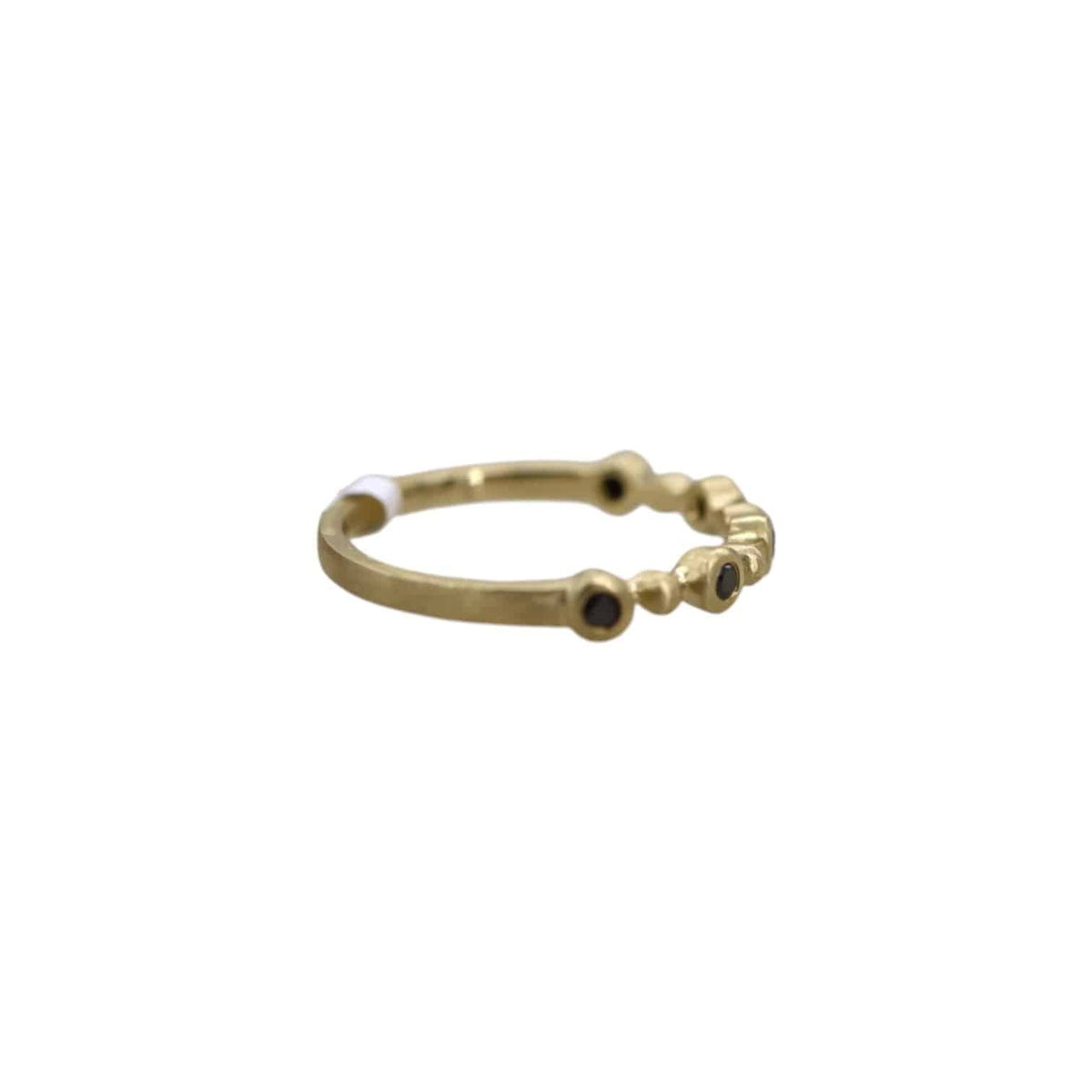 14k Gold Black Diamond Bubble Ring - Petra Star