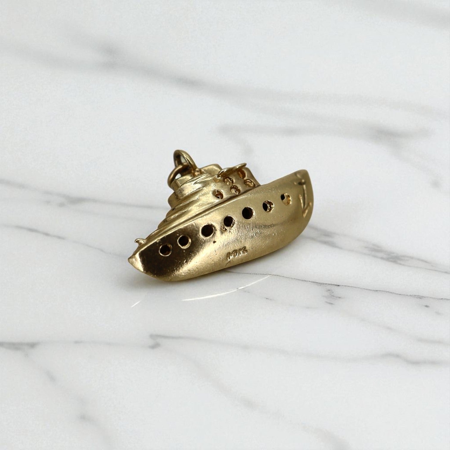 14k Gold "Bon Voyage" Cruise Ship Charm - Petra Star