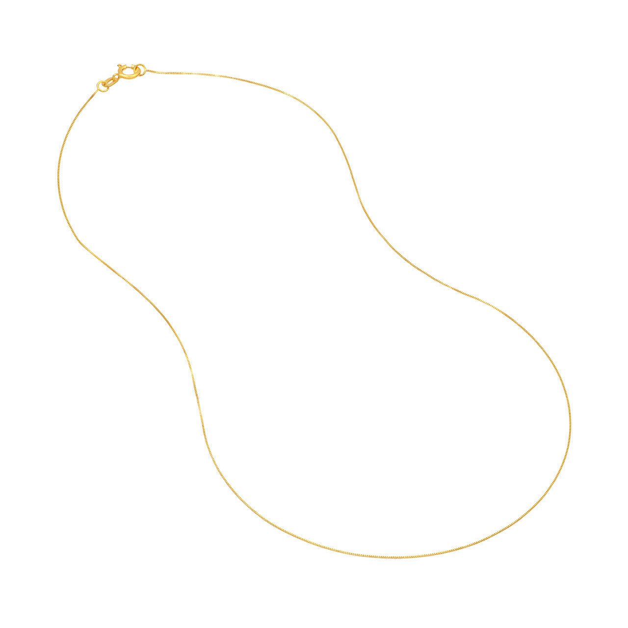 14k Gold Box Chain (0.42mm) - Petra Star