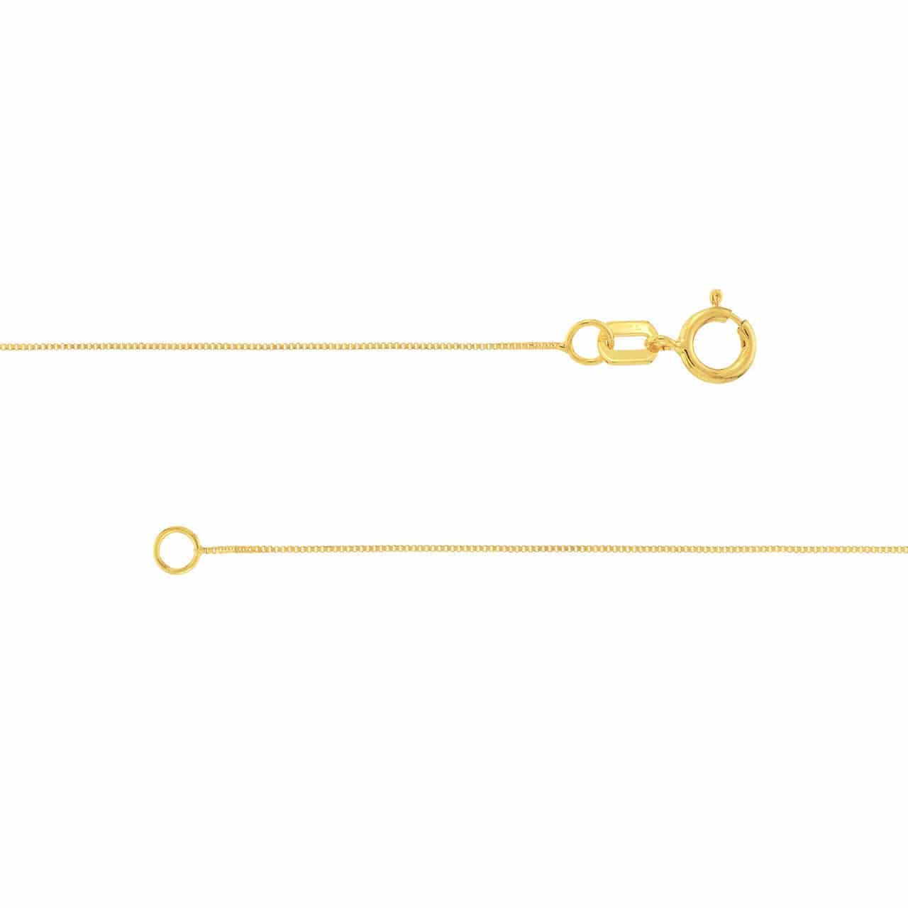 14k Gold Box Chain (0.42mm) - Petra Star
