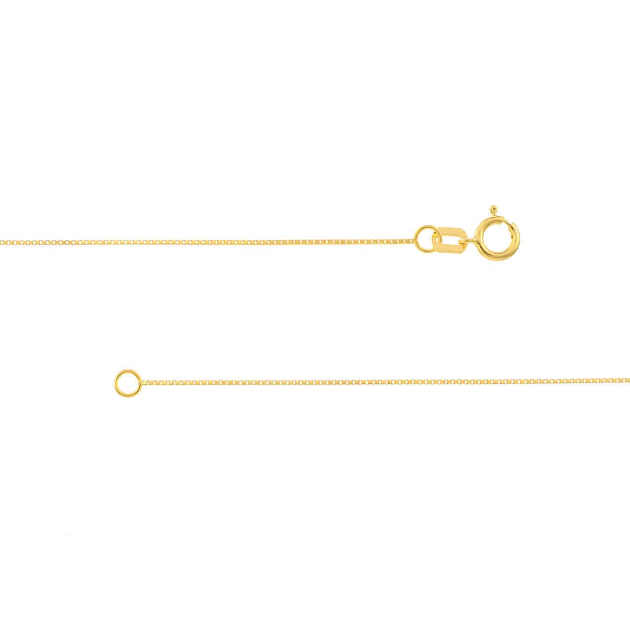 14k Gold Box Chain (0.75mm) - Petra Star