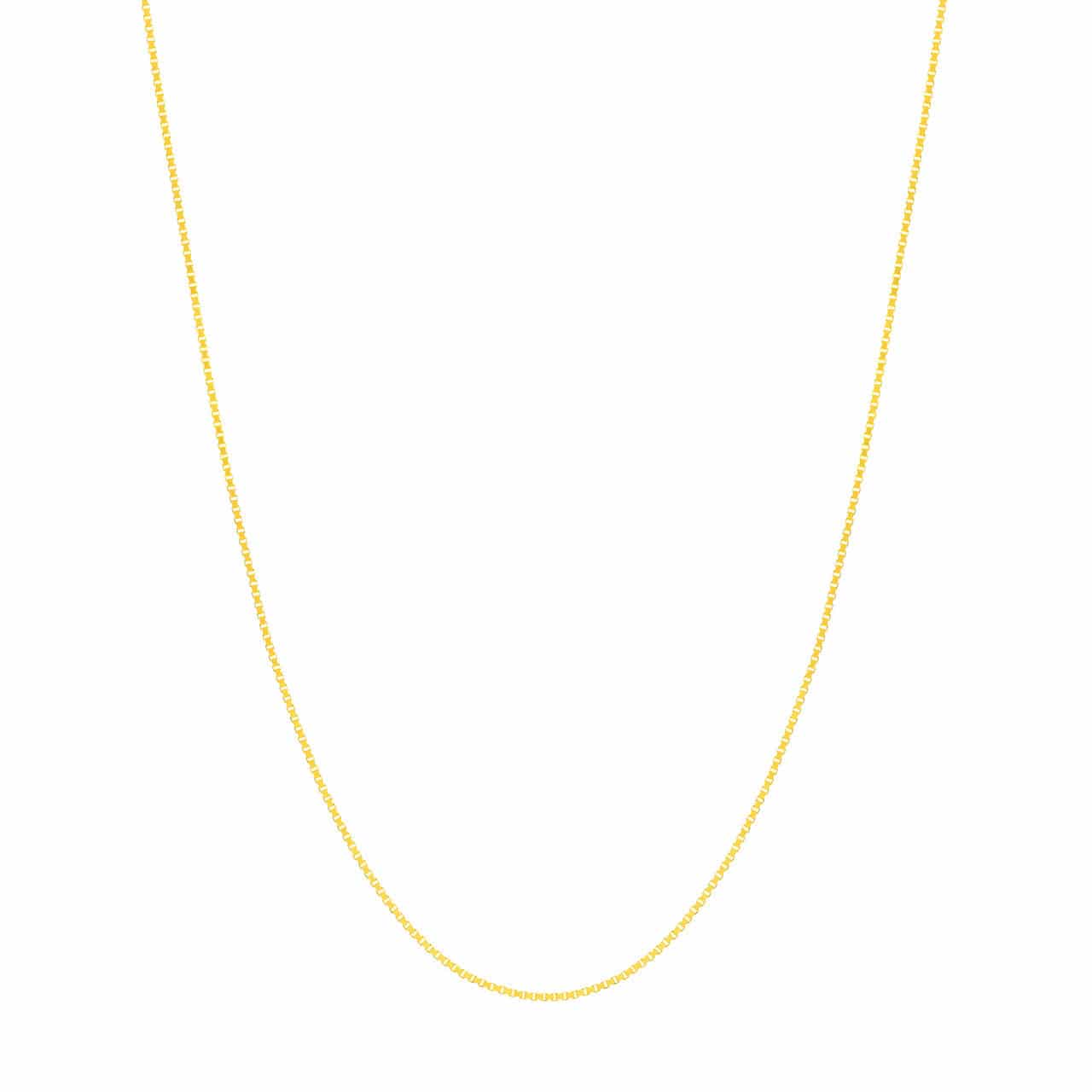 14k Gold Box Chain (0.75mm) - Petra Star