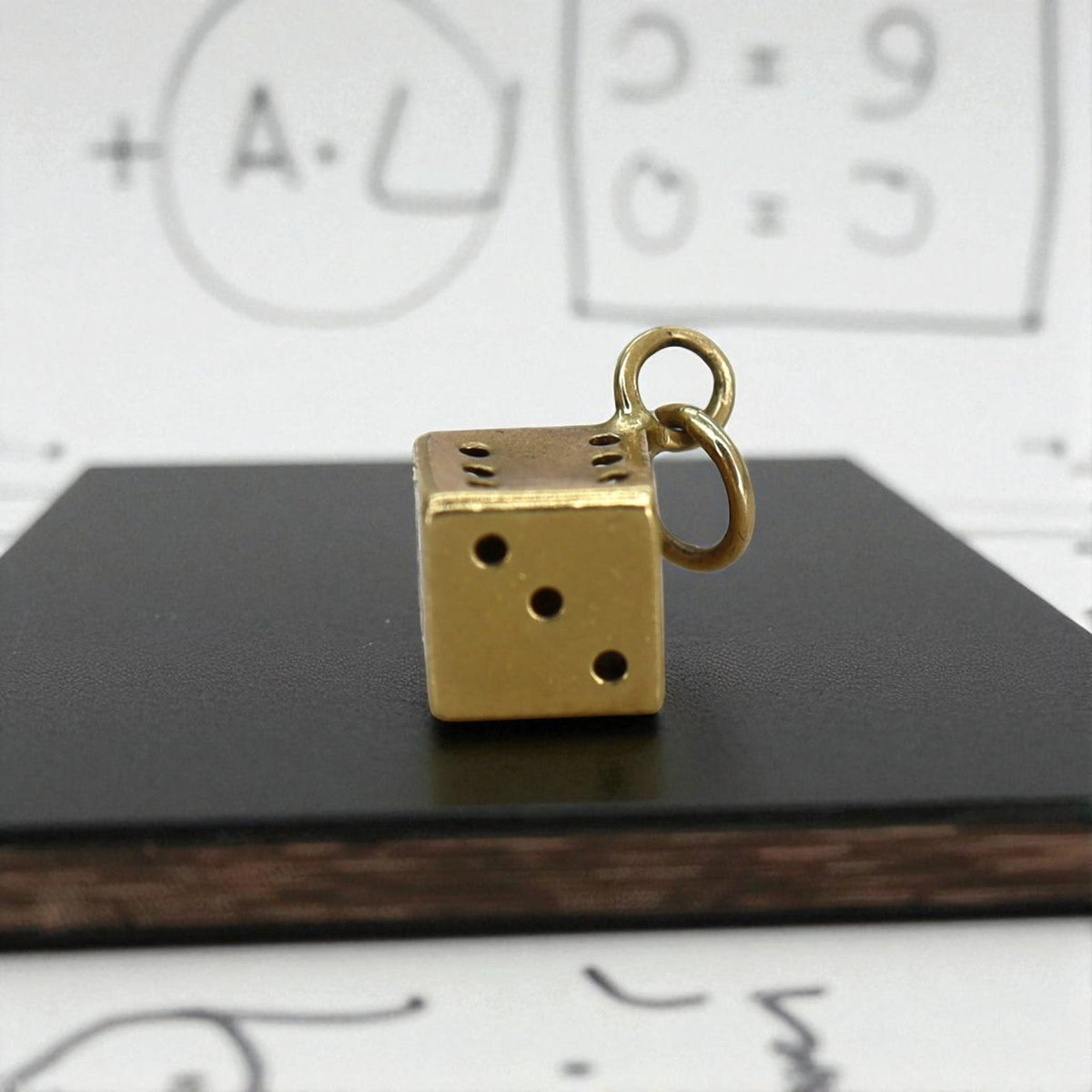 14k Gold Dice Charm - Petra Star