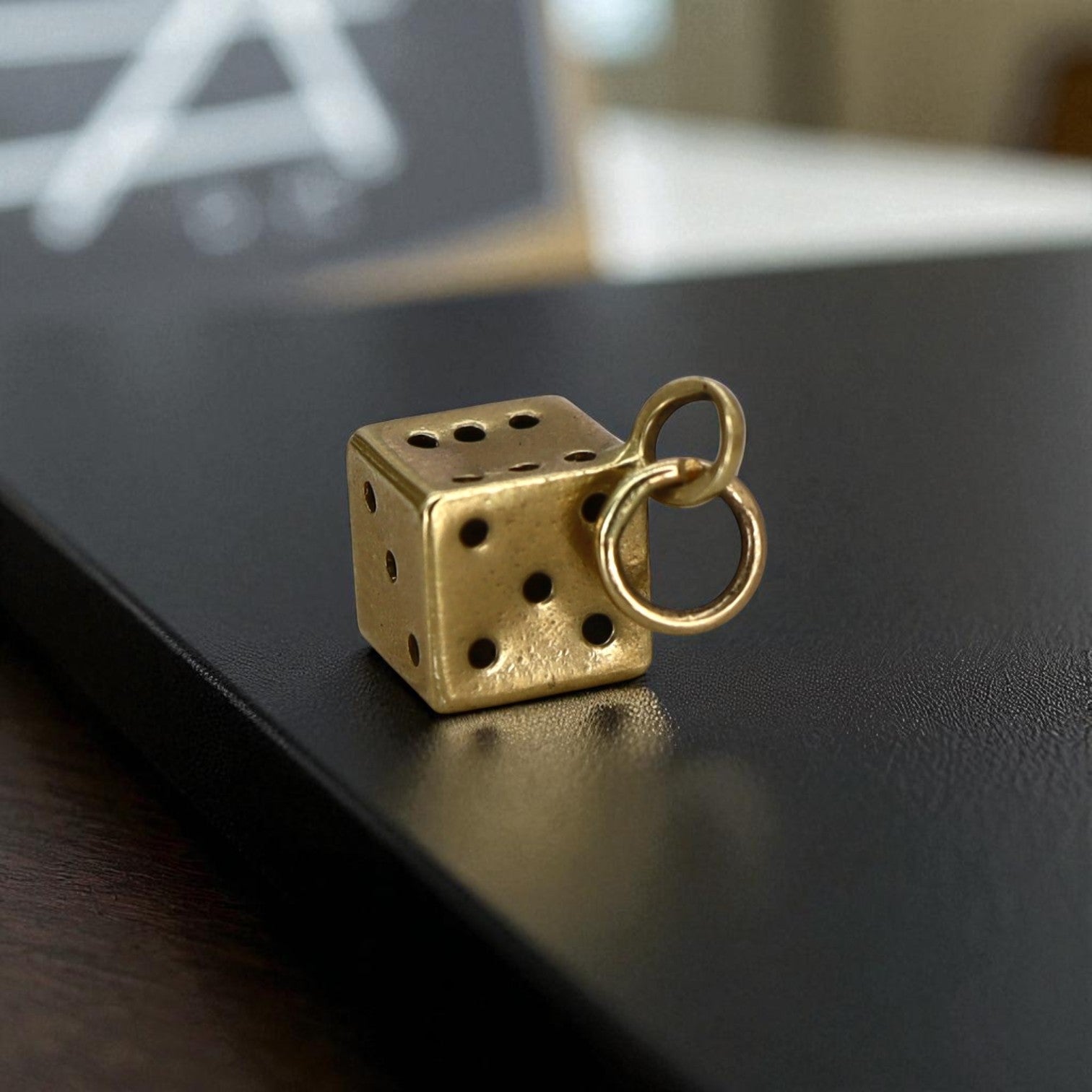 14k Gold Dice Charm - Petra Star