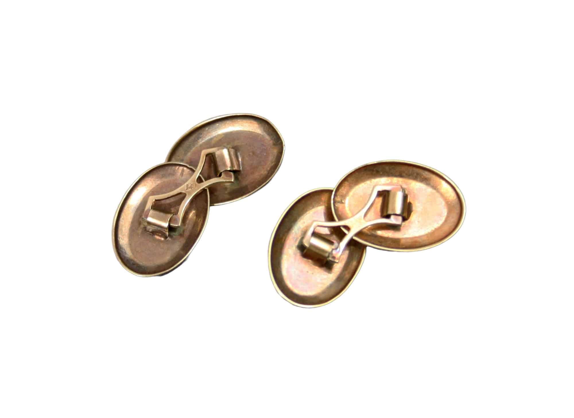 14k Gold Monogrammed Victorian Cufflinks - Petra Star