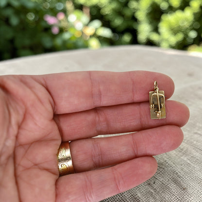 Vintage 14k Gold Mousetrap Charm – Mid-Century Whimsy - Petra Star