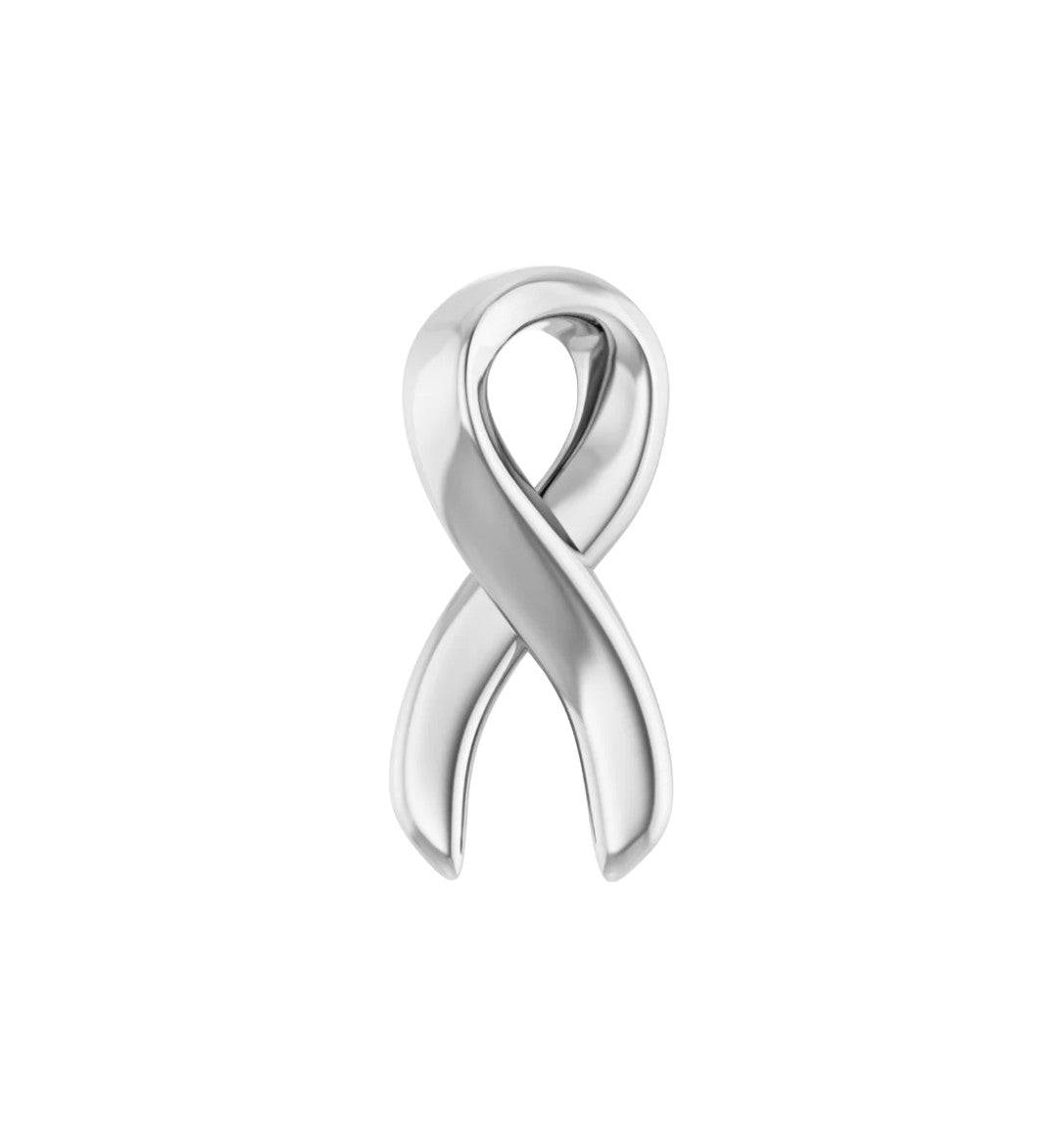 14k Gold Ribbon Pendant (Supports Breast Cancer Research) - Petra Star