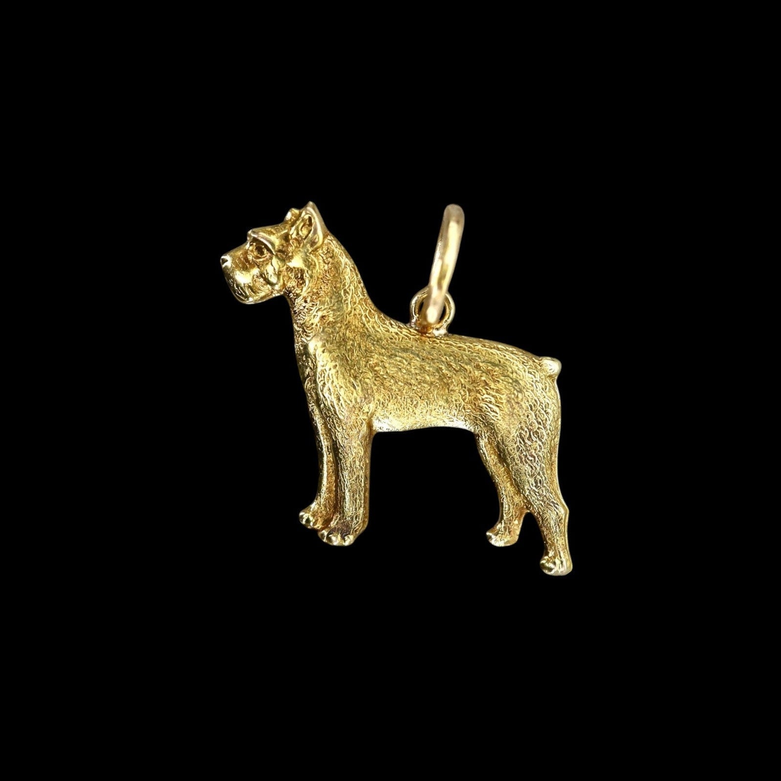 14k Solid Gold Mid-Century Dog Pendant - Petra Star