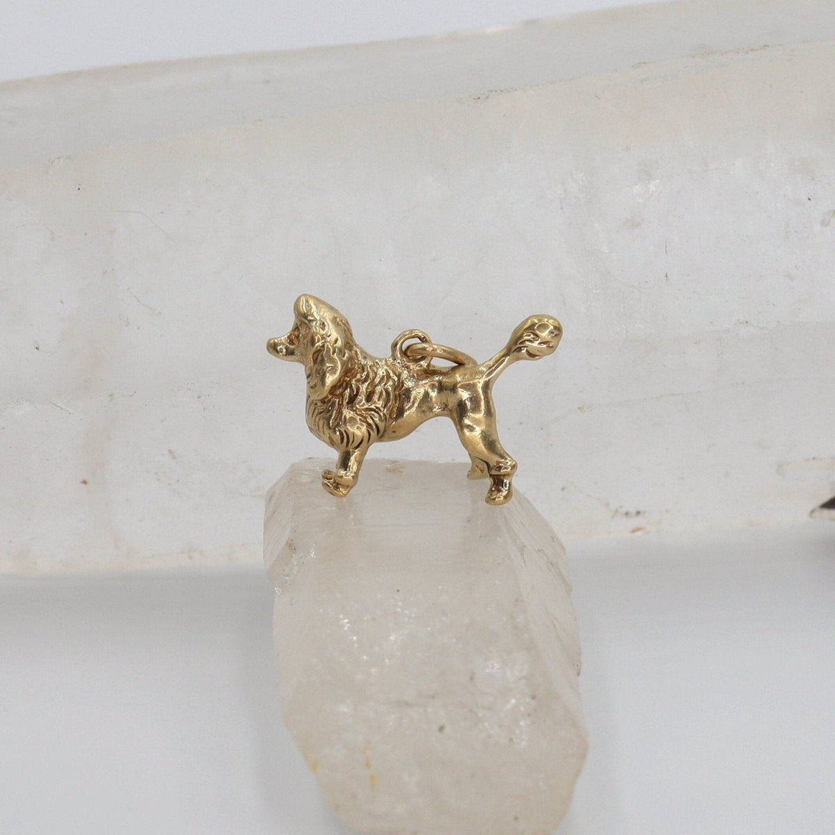 14k Solid Gold Vintage Poodle Charm Heavy - Petra Star