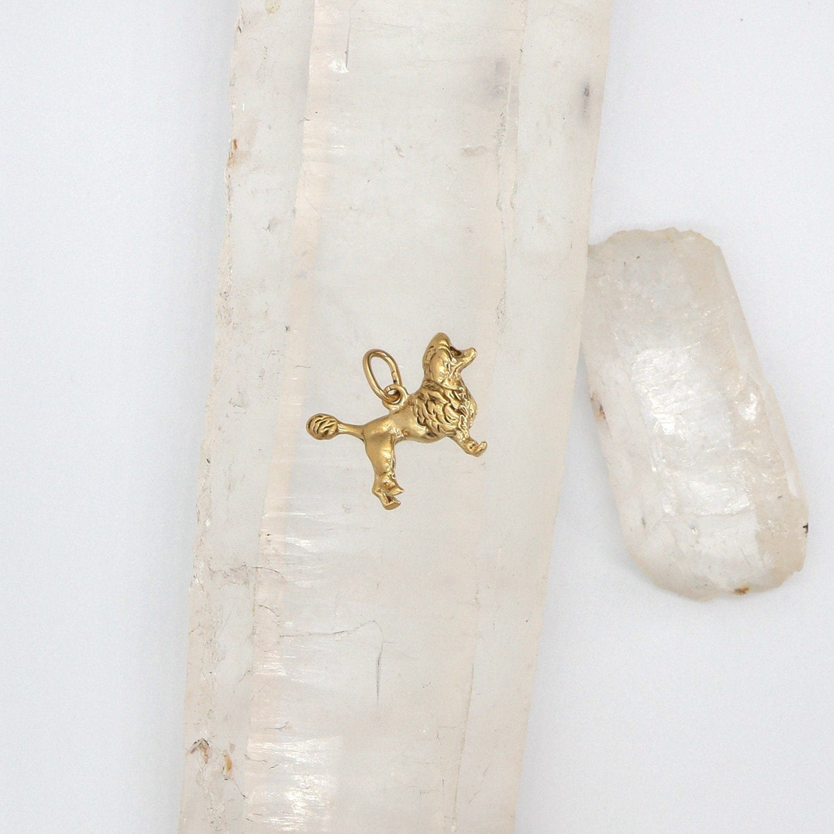 14k Solid Gold Vintage Poodle Charm Heavy - Petra Star