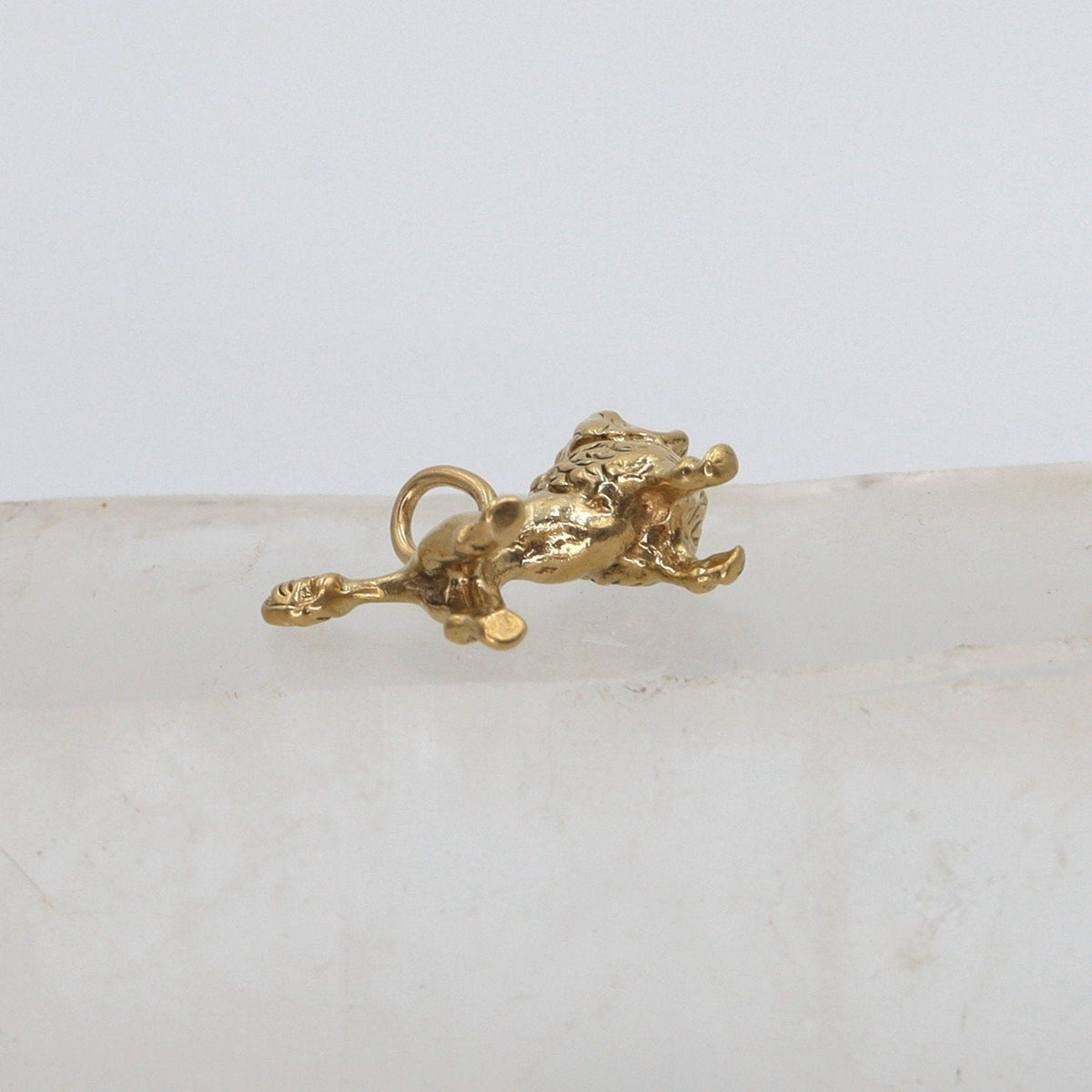 14k Solid Gold Vintage Poodle Charm Heavy - Petra Star