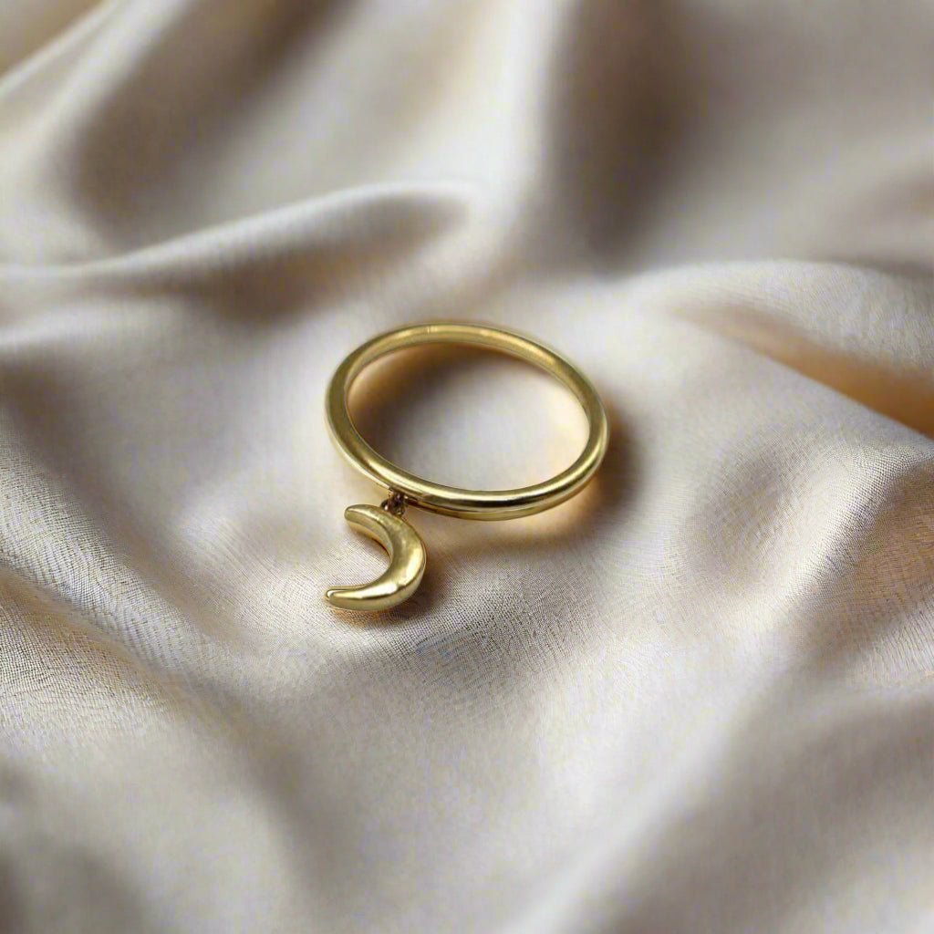 14k Solid Gold Witchy Charm Rings (Made to Order) - Petra Star