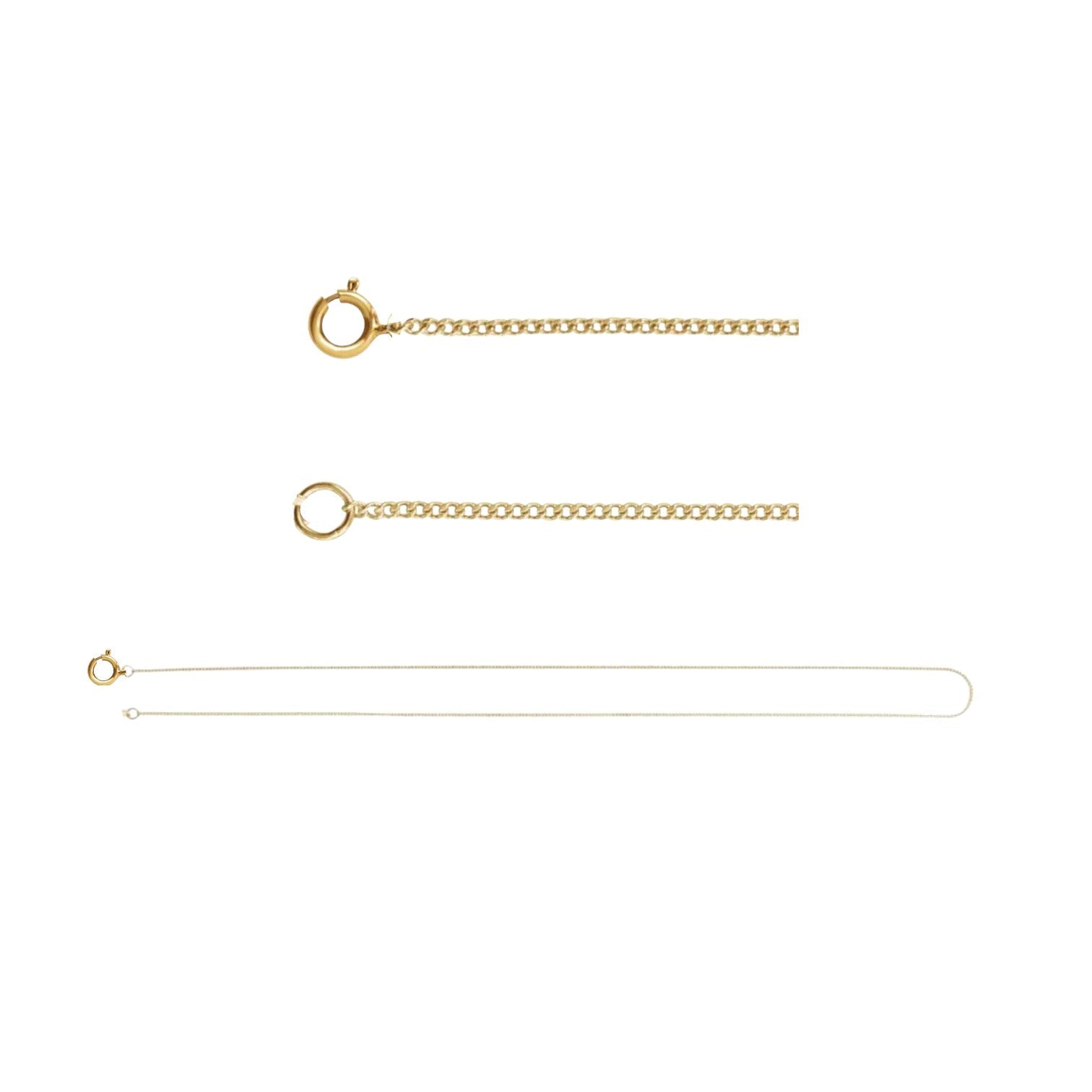 14k Yellow Gold Curb Chain 24" Length - Petra Star