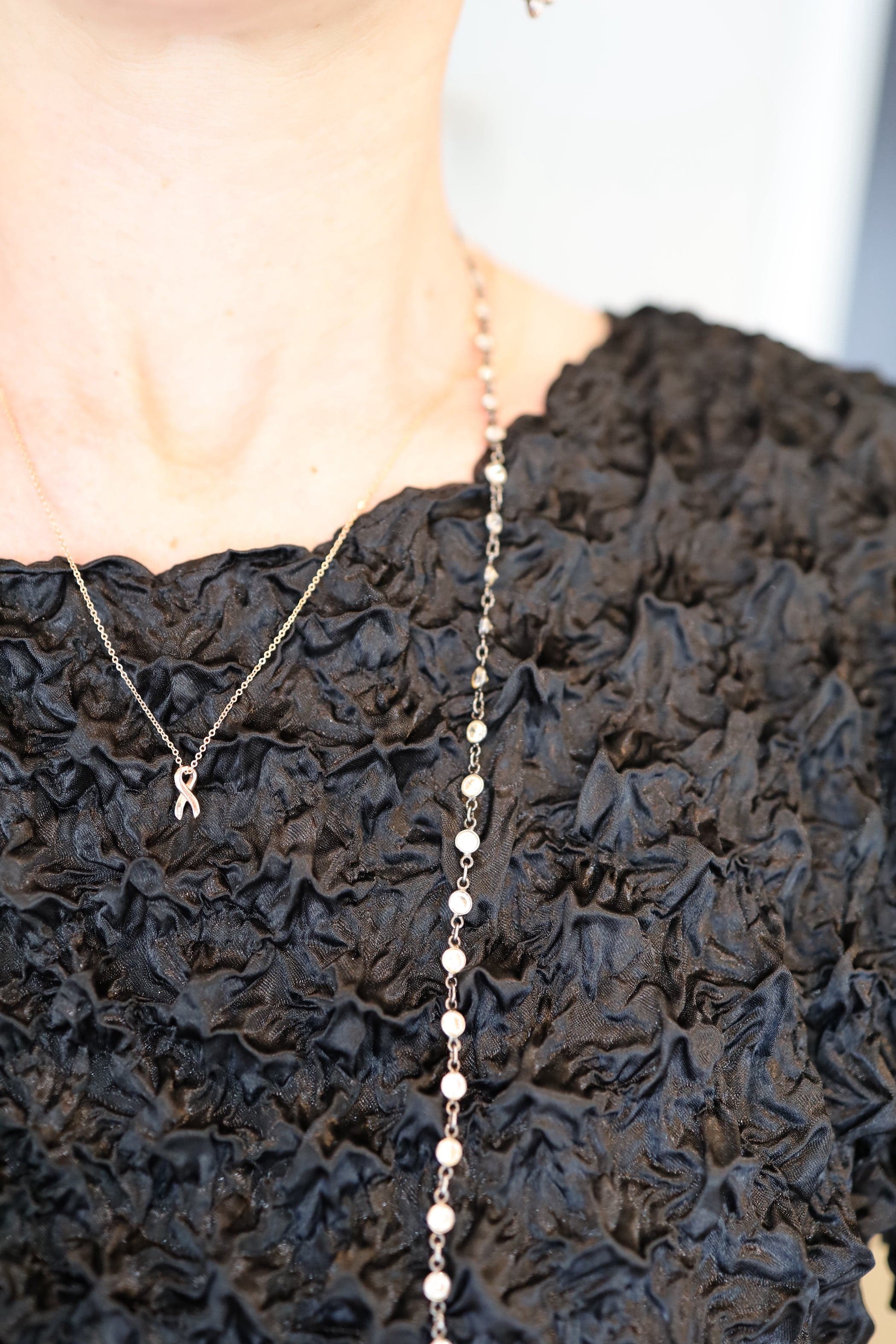 Breast Cancer Ribbon Charm - Petra Star