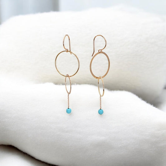 Turquoise Hoop Earrings