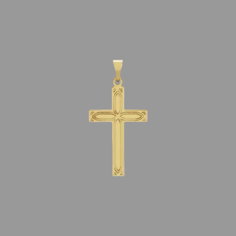 Engraved Cross in 14k - Petra Star