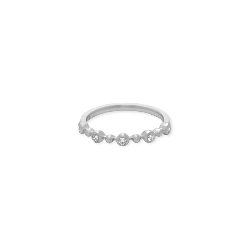 14k Gold Diamond Bubble Ring