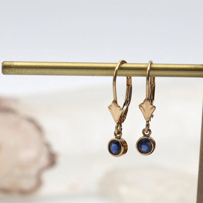 sapphire drop earrings