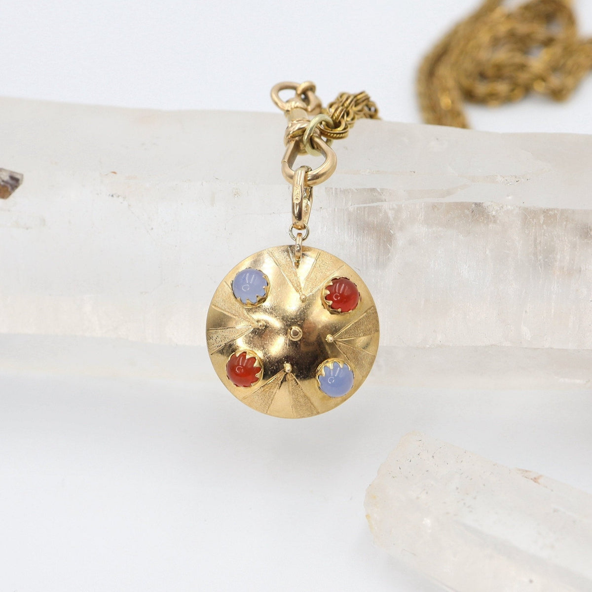 18K Vintage Moving Roulette Wheel Charm - Petra Star