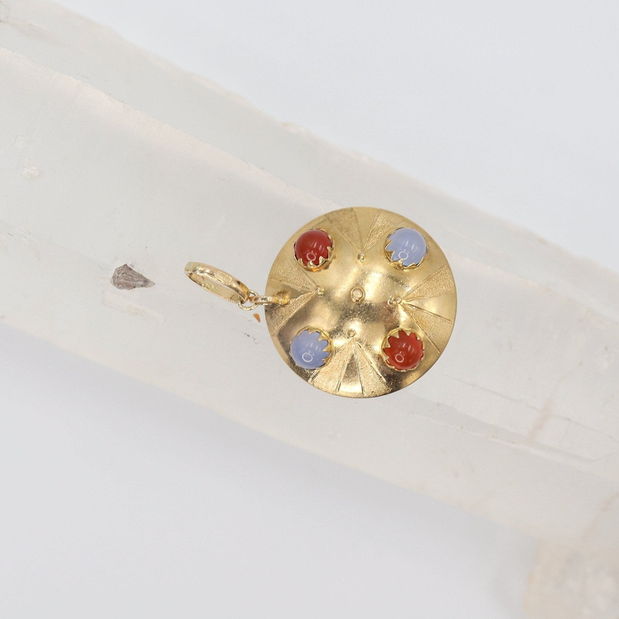 18K Vintage Moving Roulette Wheel Charm - Petra Star