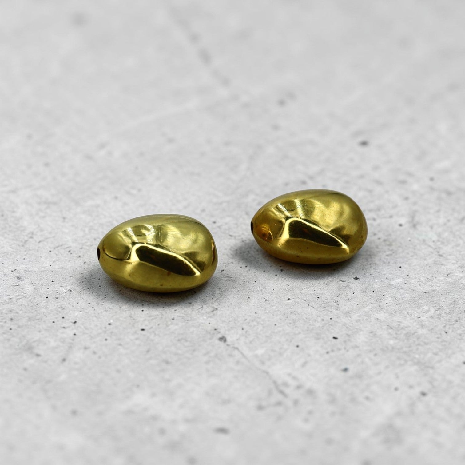 18k Yellow Gold Nugget Beads LARGE 19.2 x 14.9 x 11.2 MM - Petra Star