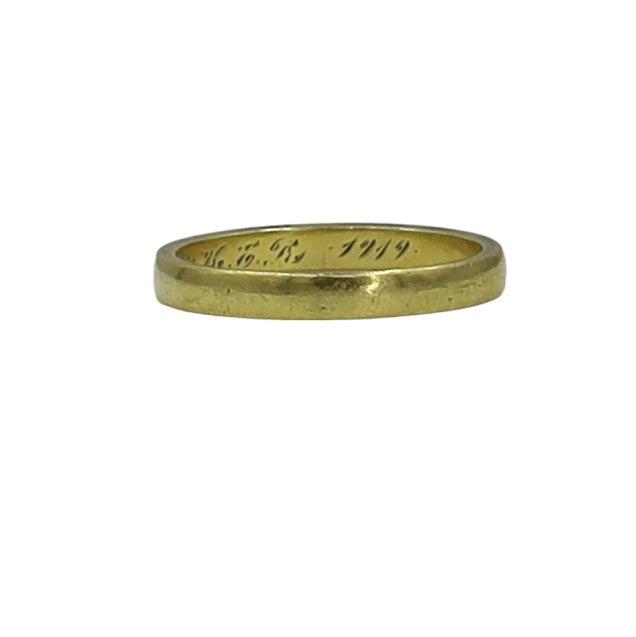 Antique 18k Green Gold Band