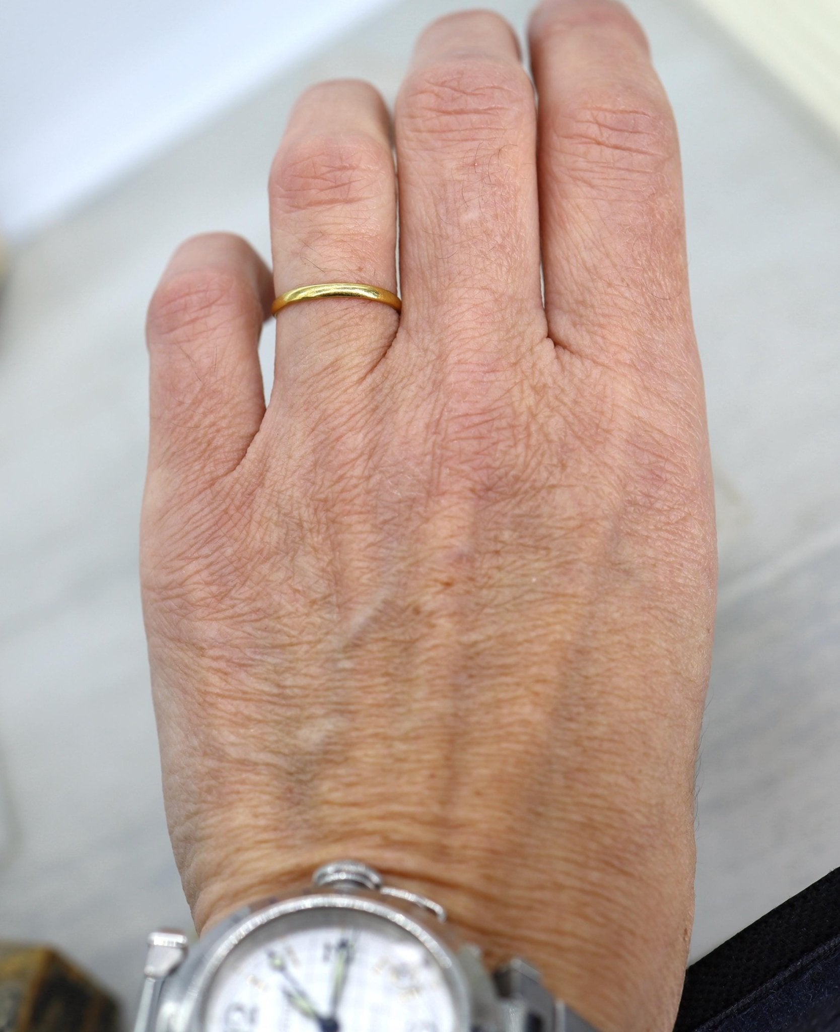 22k Yellow Gold Art Deco Band Hallmarked 1928 Sheffield - Petra Star