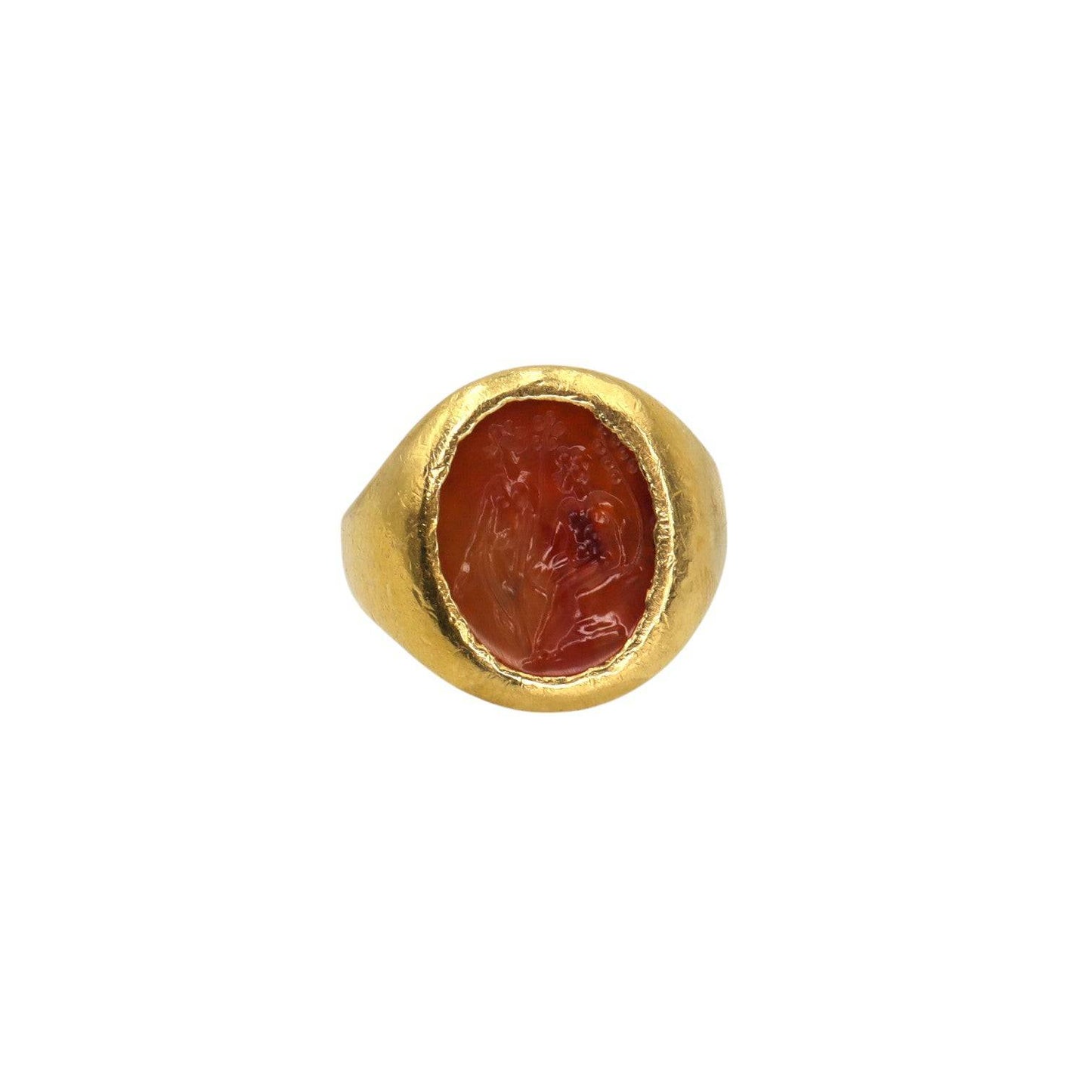 Ancient Intaglio Ring in 22k Buttery Gold - Petra Star