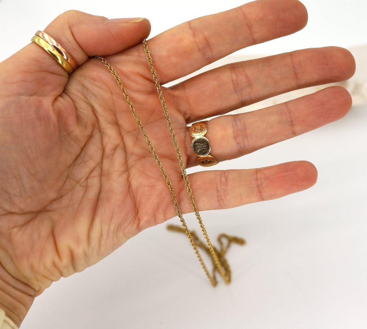 23.75" Vintage 14k Yellow Gold Rope Chain - Petra Star